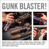 an advertisement for gun blaster with instructions on how to use it