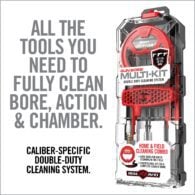 a red and white ad for a cleaning system