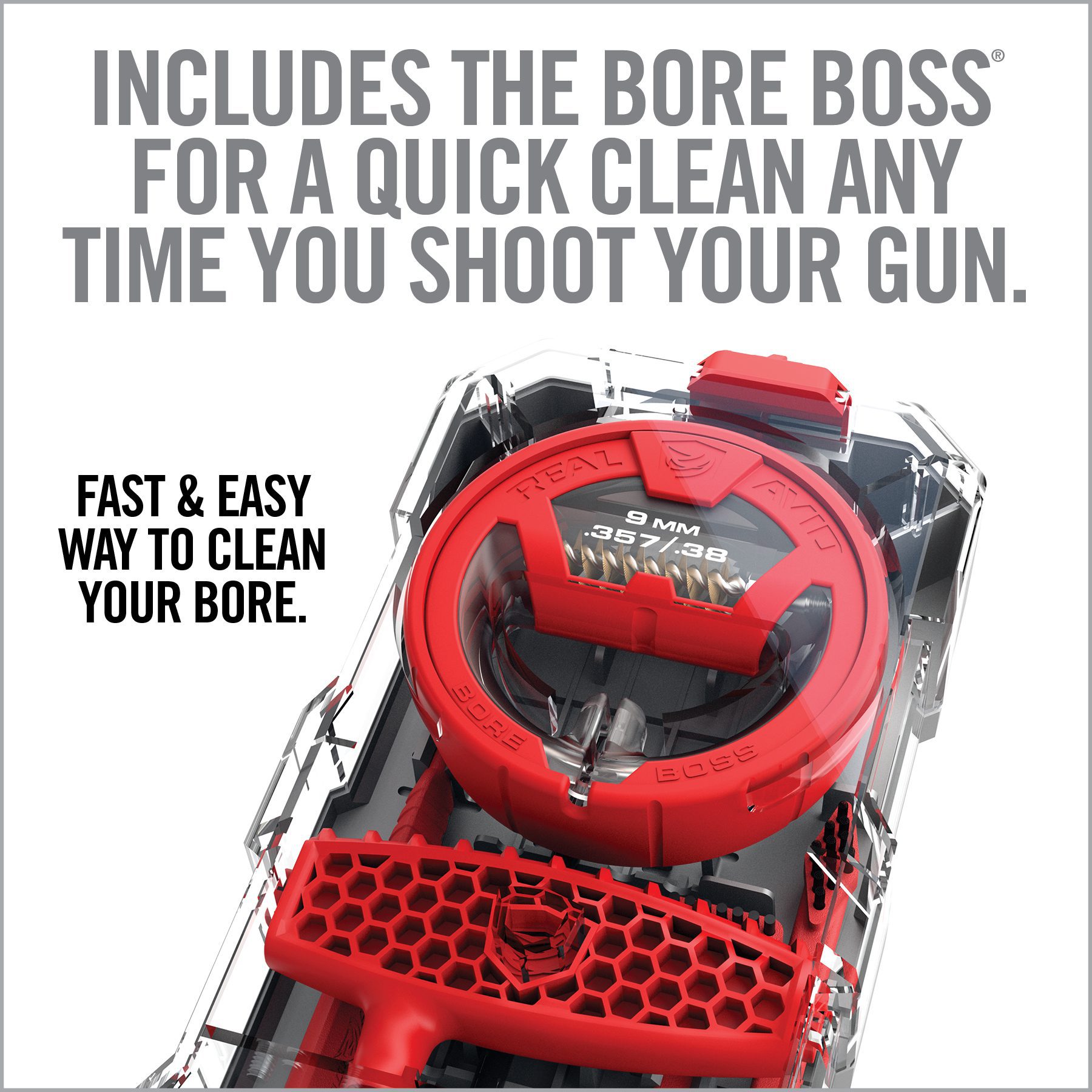 an advertisement for a new product with the words, fast and easy to clean your bore