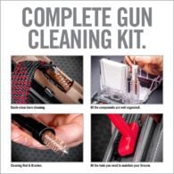 the complete gun cleaning kit includes all the components and equipment needed