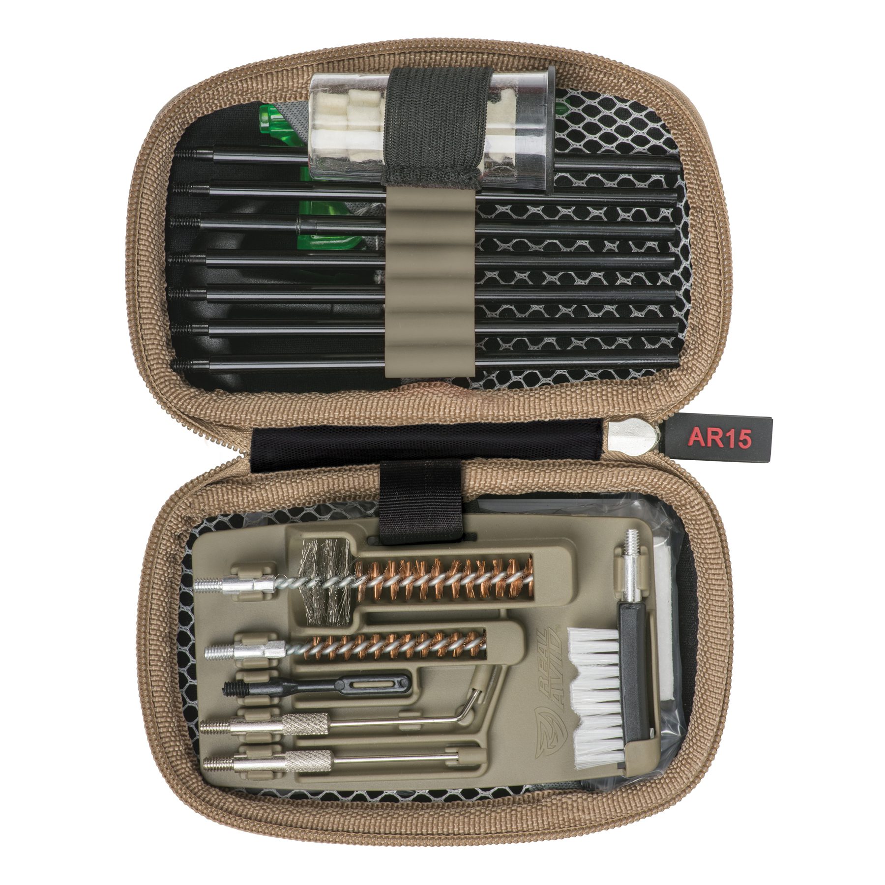 an open tool bag with tools in it