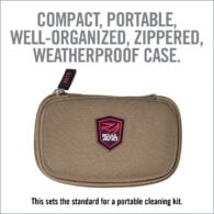an advertisement with a zippered pouch for a camera