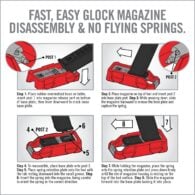 instructions on how to use the fast, easy clock magazine disassembly and no flying springs
