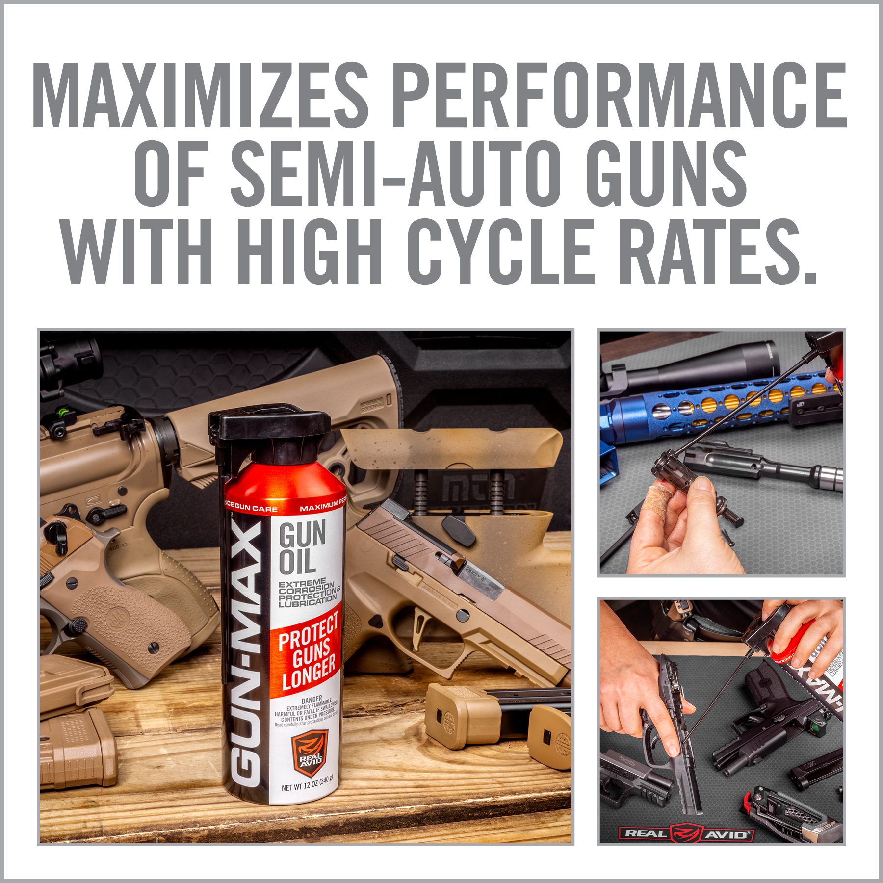 an advertisement for gun oil and guns