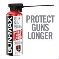 a bottle of gun oil with the words protect guns longer