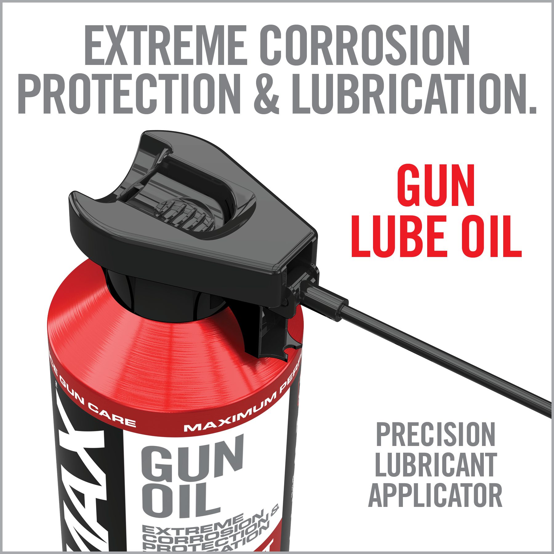 a gun lube oil advertisement with an extree and lubrication