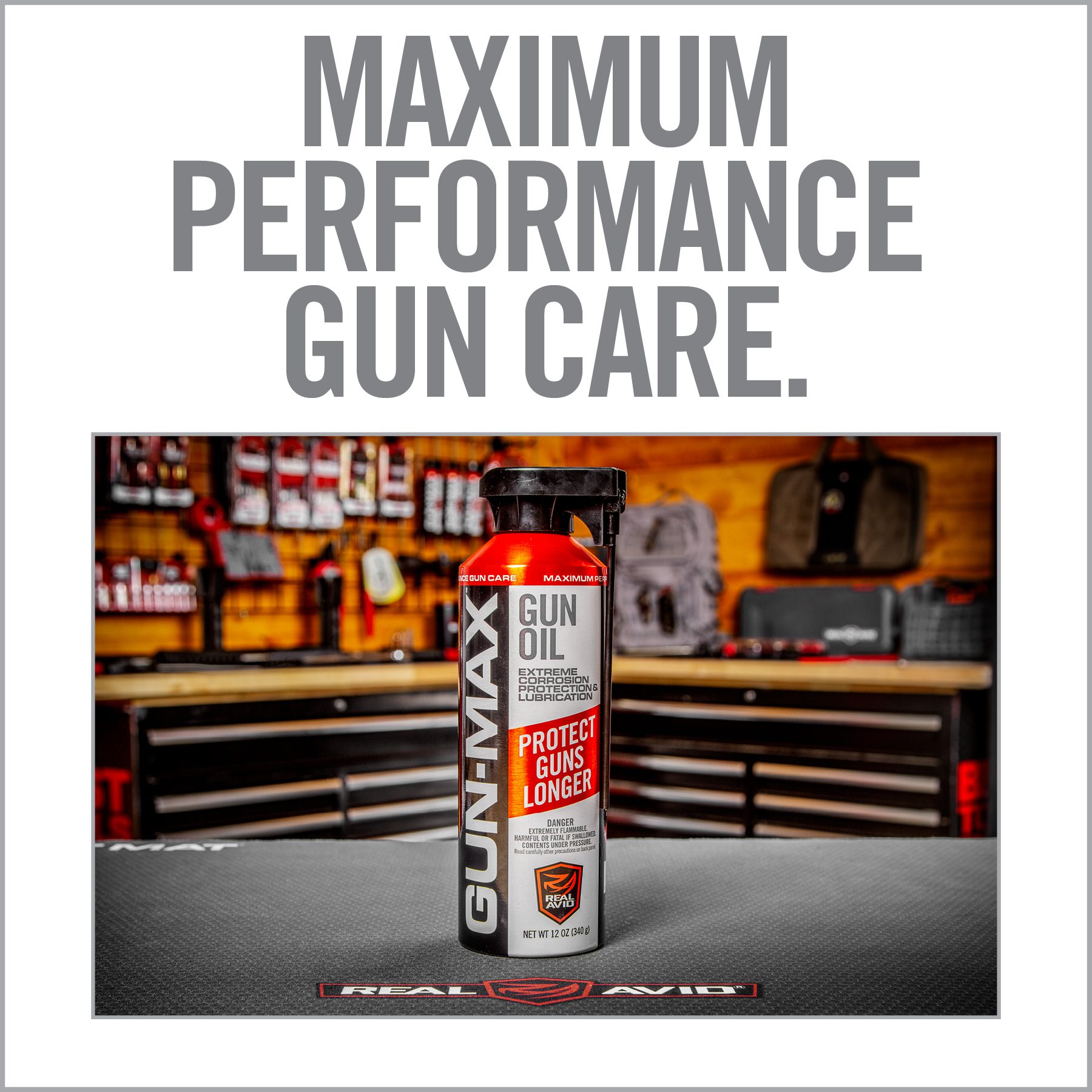an ad for gun care is shown in this advertisement