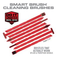 a bunch of red brushes that are on top of each other