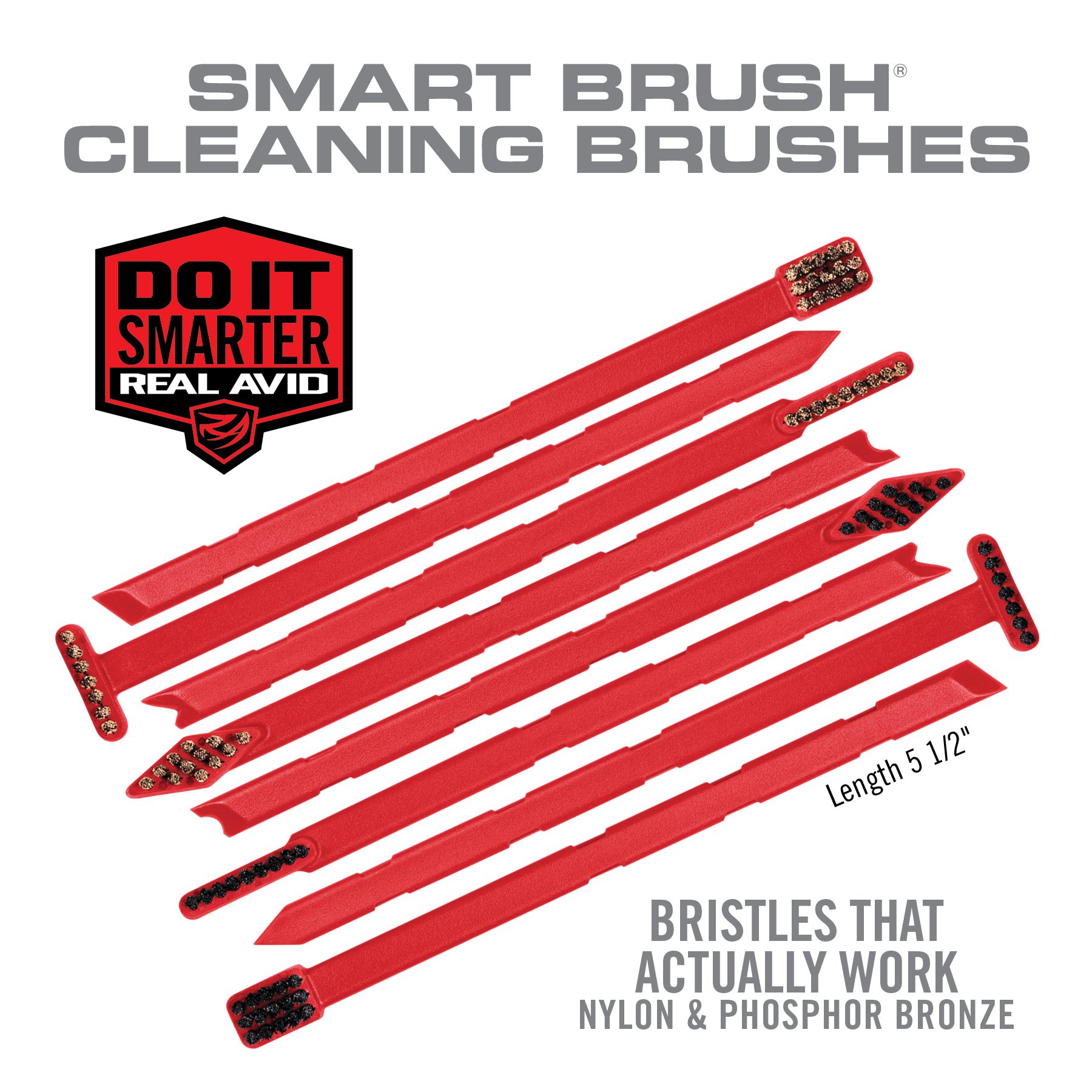 a bunch of red brushes that are on top of each other