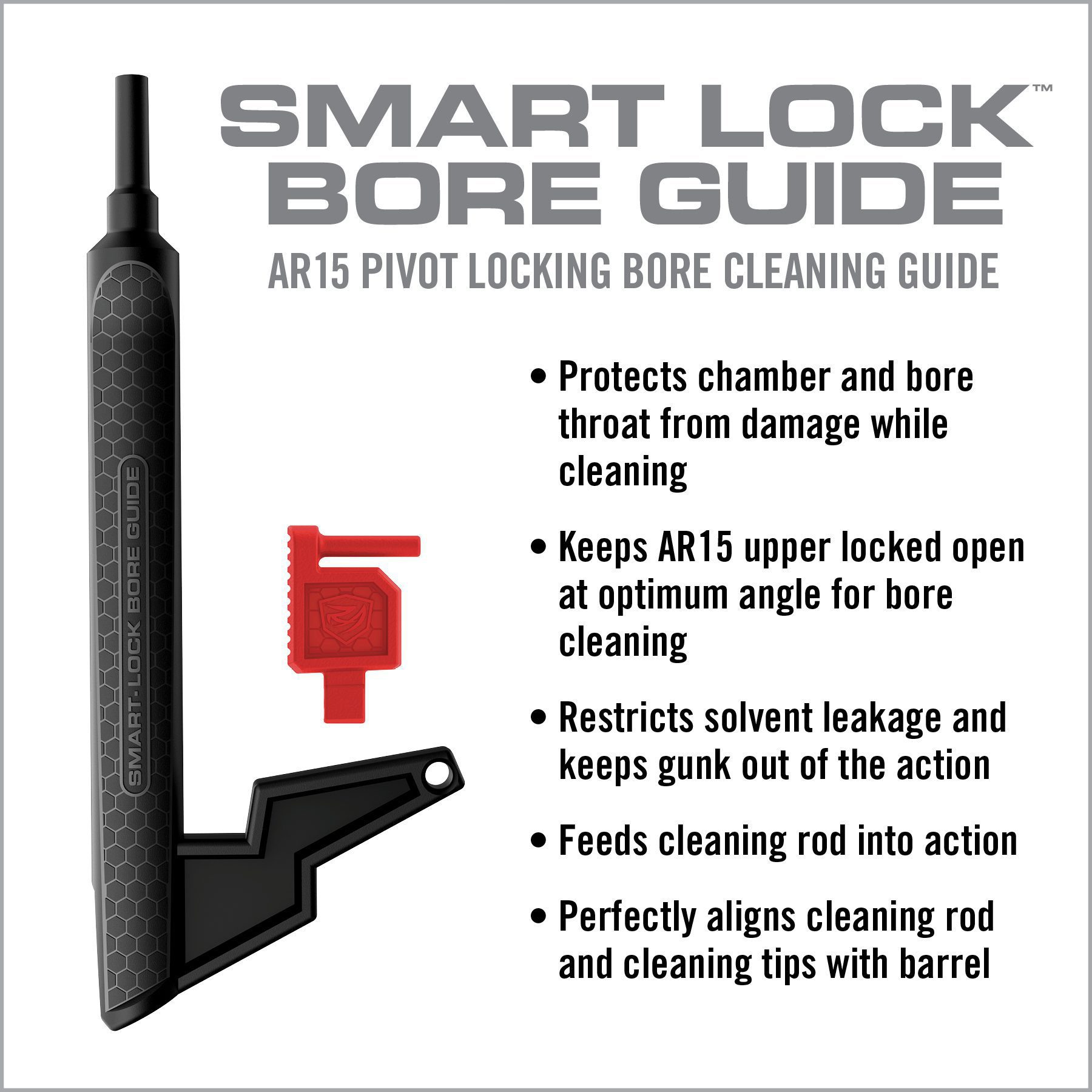 the smart lock bore guide is shown with instructions