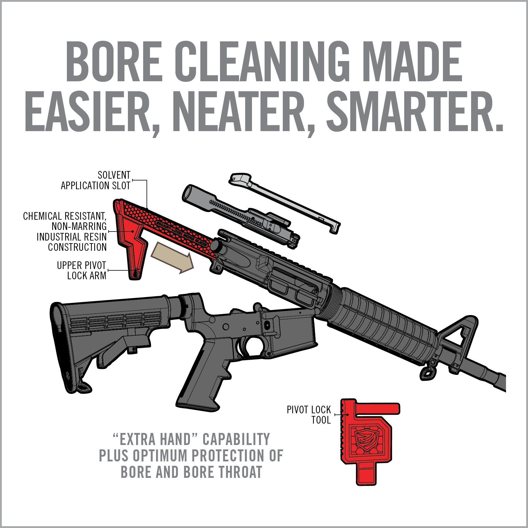an advertisement for a rifle with instructions on how to use it