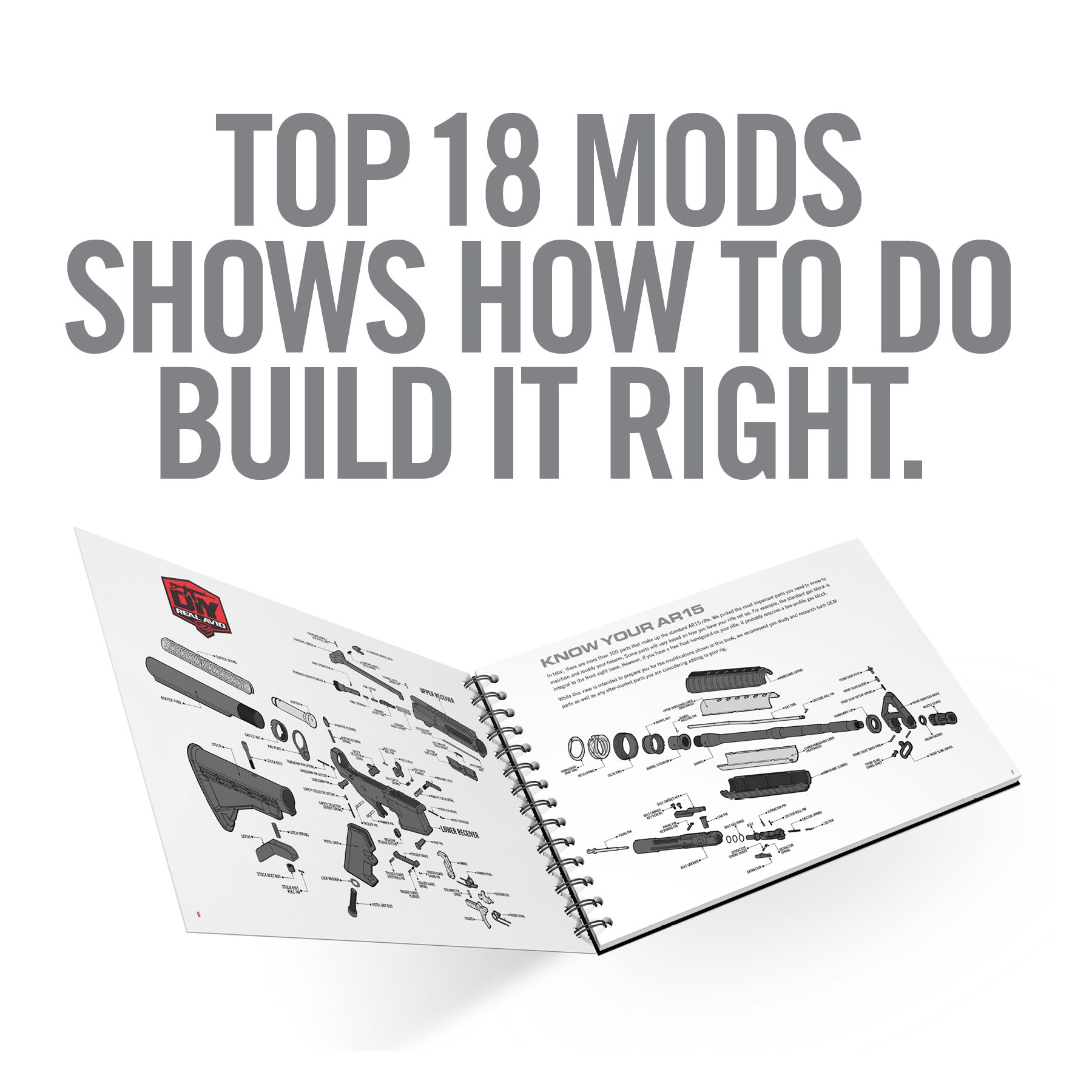 a book with the title top 18 mods shows how to do build it right
