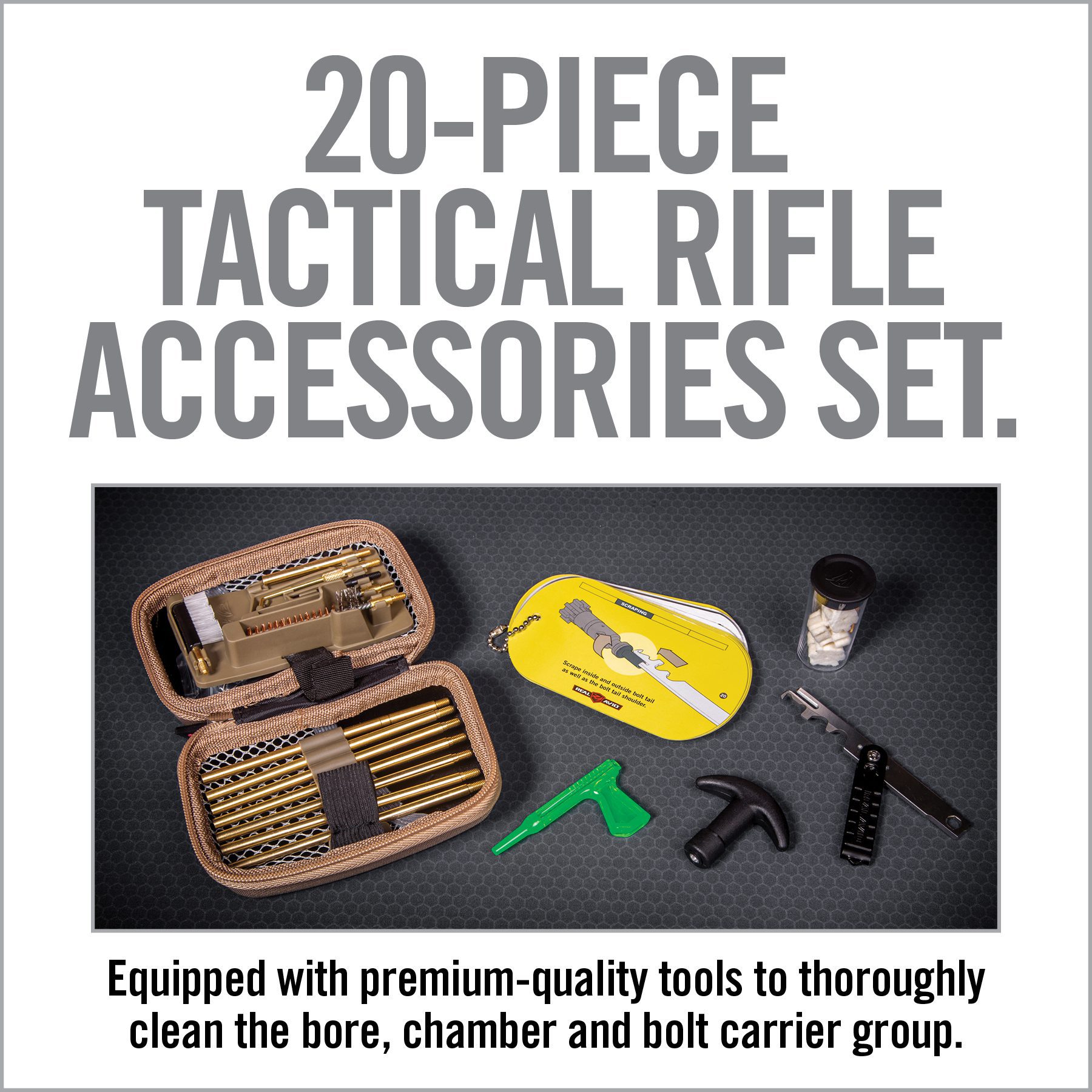 the 20 piece tactical rifle accessories set