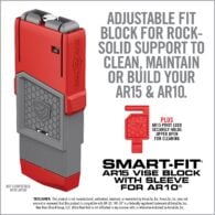 an advertisement for a smart phone that is red and gray