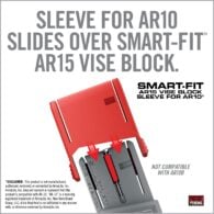 an ad for smart fit with the text sleeve for ar10 slides over smart - fit ari