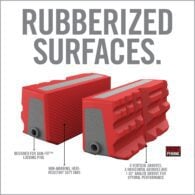 a poster with instructions on how to use rubberized surfaces