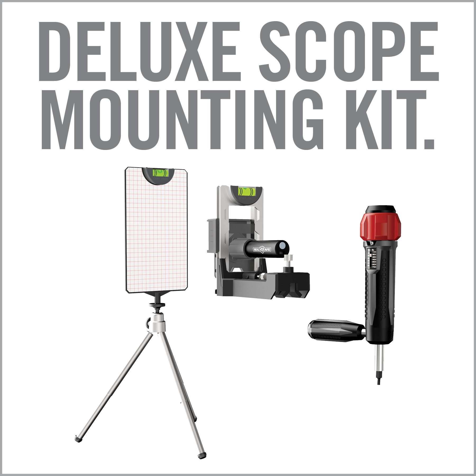 the deluxe scope mounting kit is shown