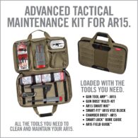 a tool bag with tools in it and instructions