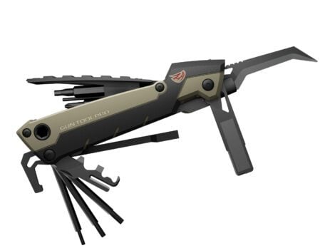 a swiss army knife with multiple tools attached to it