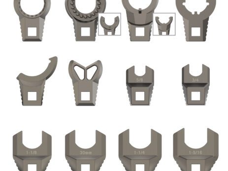 a set of different types of clamps